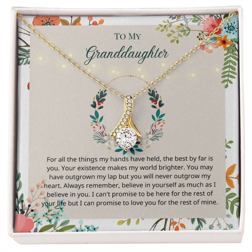 Granddaughter Necklace Believe In Yourself As Much As I Believe In You Gift For Granddaughter Alluring Beauty Necklace