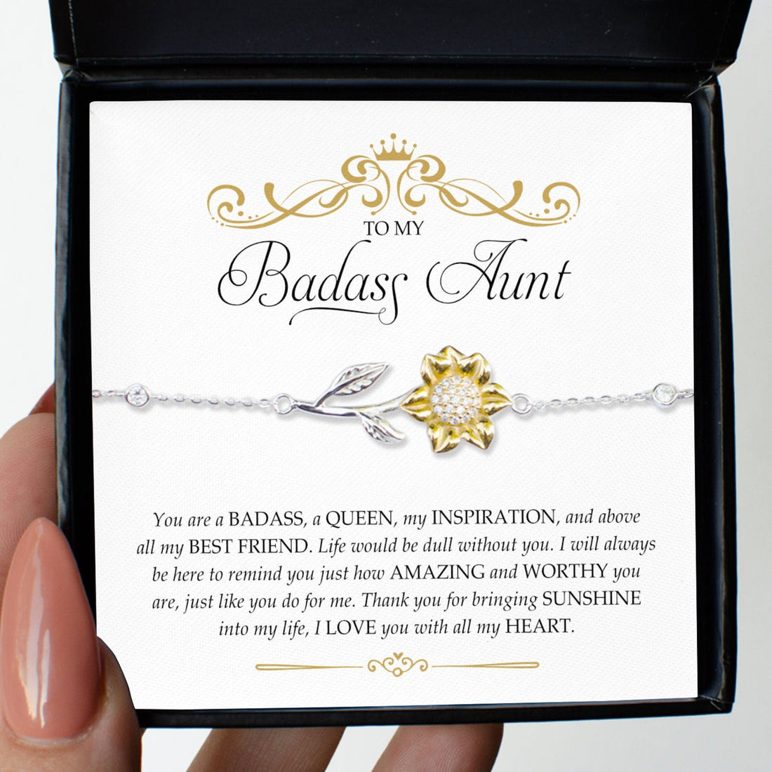 Sunflower Gift For Badass Bestie, Best Friend Gifts, Gifts For Bestie