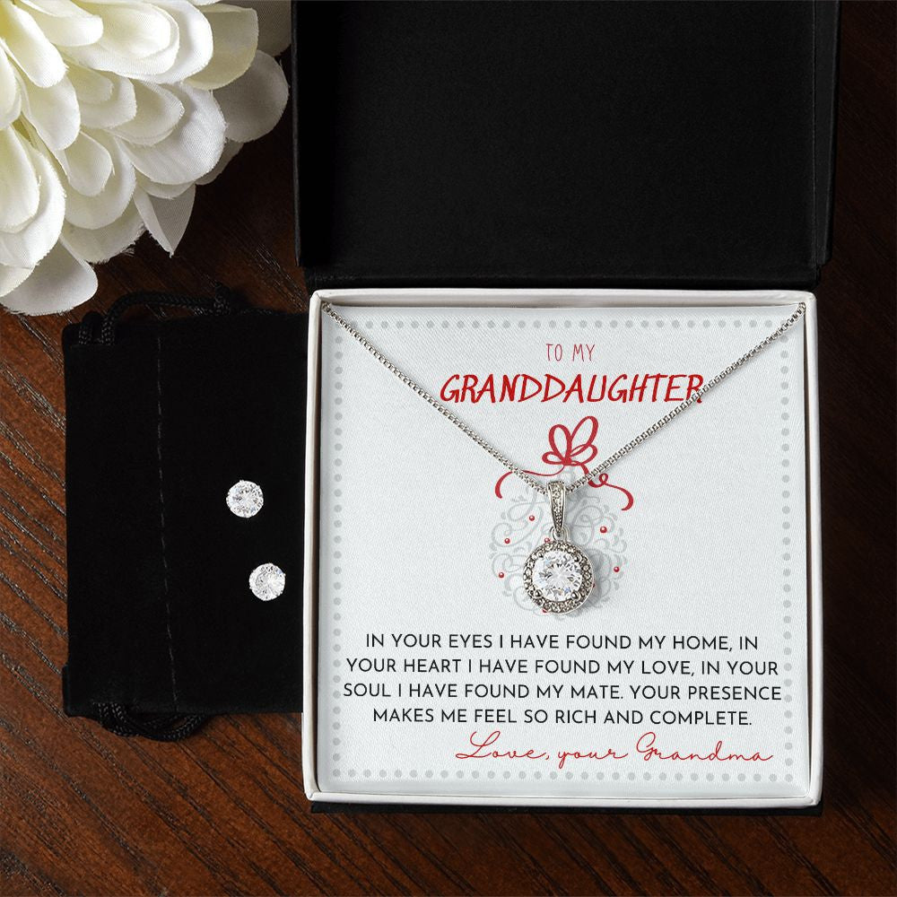 Granddaughter Necklace From Grandma In Your Eyes I Have Found My Home Eternal Hope Necklace Set