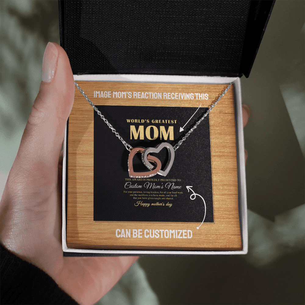 For All That You Have Given Taught And Shared Custom Name Interlocking Hearts Necklace Mother's Day Gifts Toptrendygear