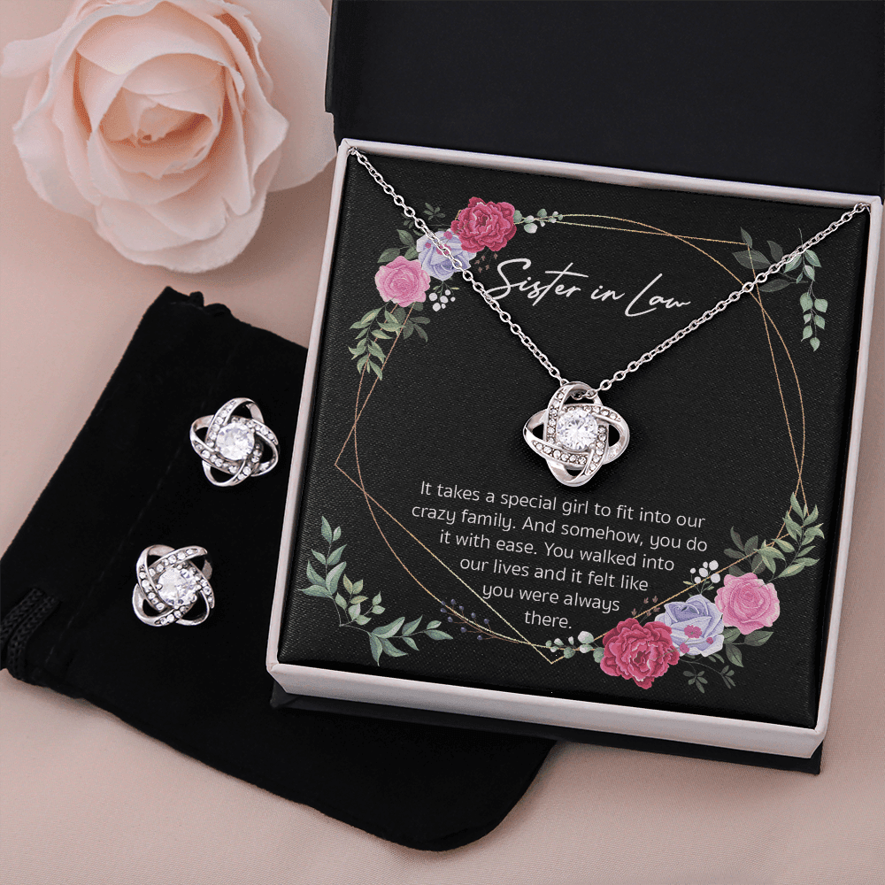 Gift For Sister In Law It Takes A Special Girl To Fit Into Our Family Love Knot With Free Earrings