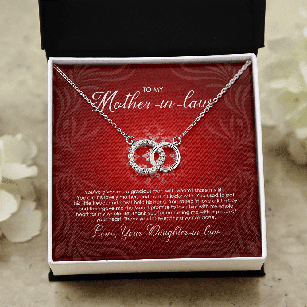 To Motherinlaw You Are His Lovely Mother And I Am His Lucky Wife Perfect Pair Necklace Toptrendygear