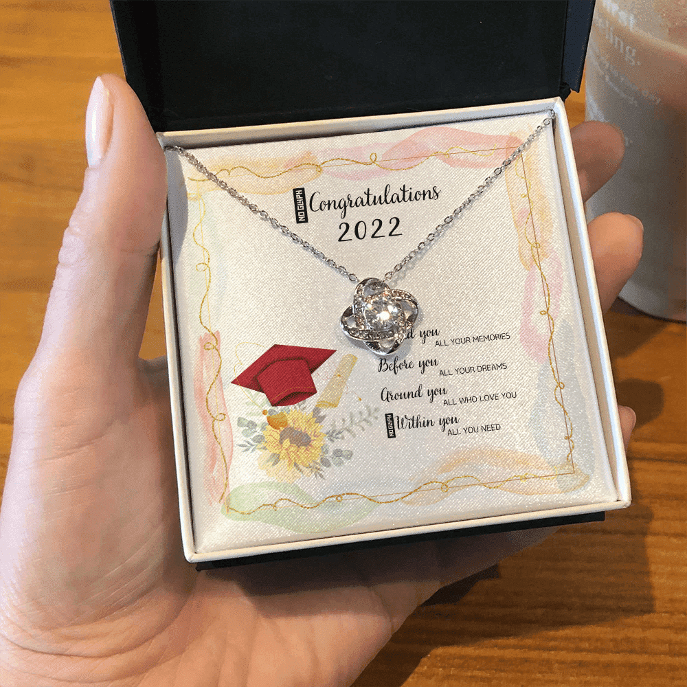 Within You All You Need Love Knot Necklace Graduation Gift For Daughter Toptrendygear