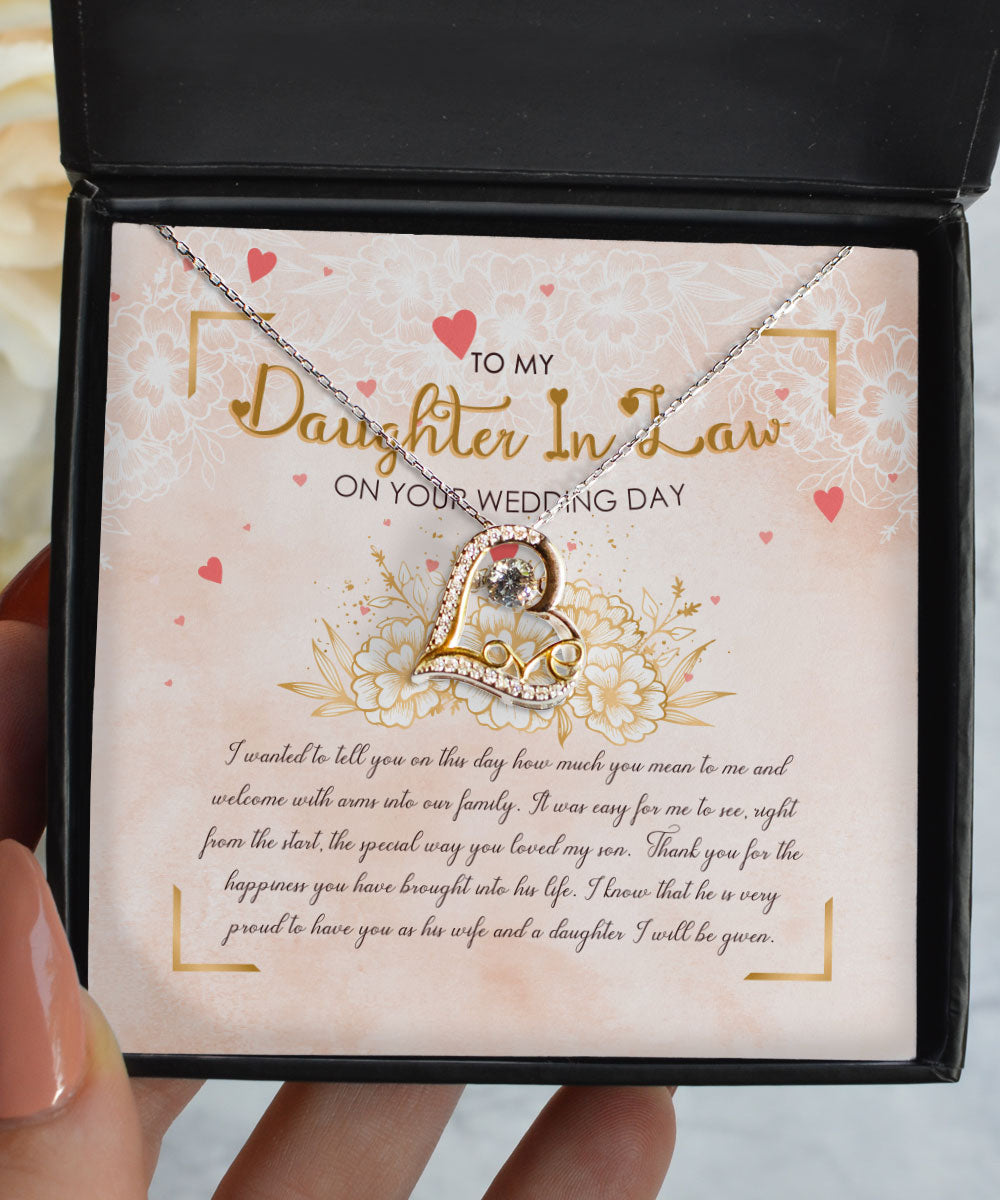 How Much You Mean To Me Gift For Daughter In Law Love Dancing Necklace