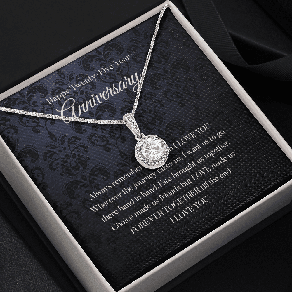 Wife Necklace, 25th Wedding Anniversary Necklace Gift For Wife Silver Anniversary Twenty Fifth Eternal Hope Necklace