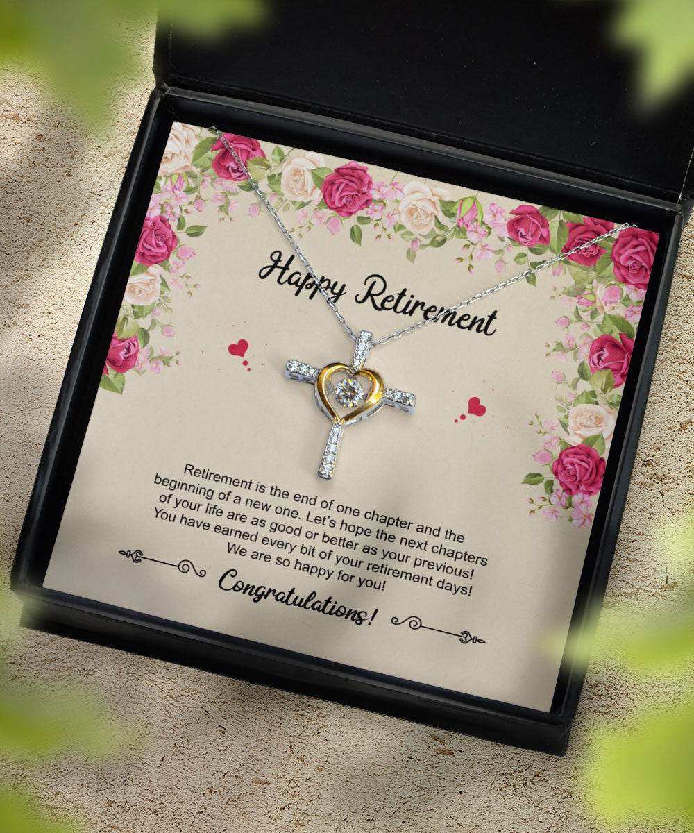 Retirement Gift We Are So Happy For You Gift Ideas For Women Cross Dancing Necklace Toptrendygear
