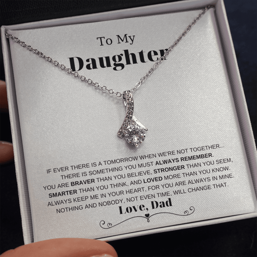 Daughter Necklace You Are Brave Than You Belive Gift For Daughter From Dad Alluring Beauty Necklace
