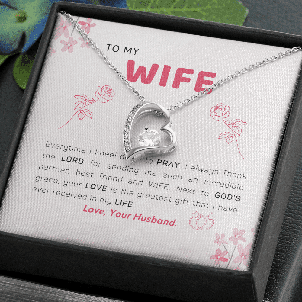 To My Wife I Thank The Lord Forever Love Necklace Toptrendygear