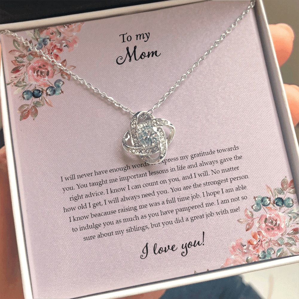 Gift For Mom My Endless Love For You Love Knot Necklace