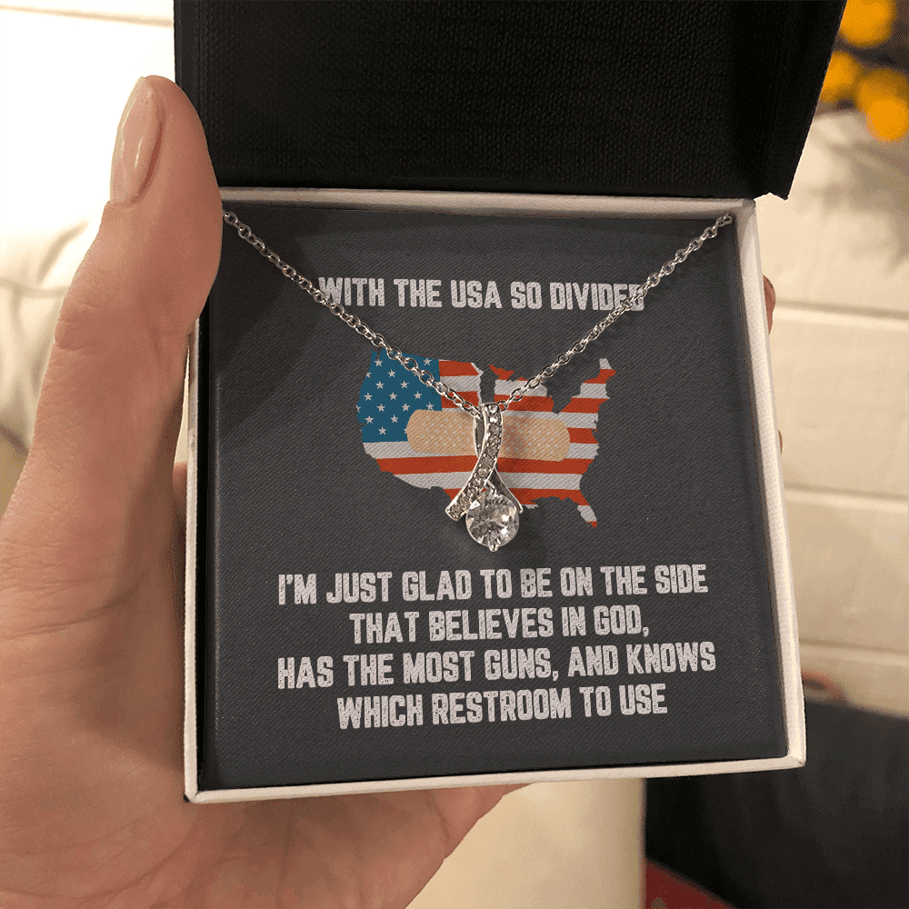 With The USA So Divided I Believe In God Alluring Beauty Necklace Gift For Her Toptrendygear