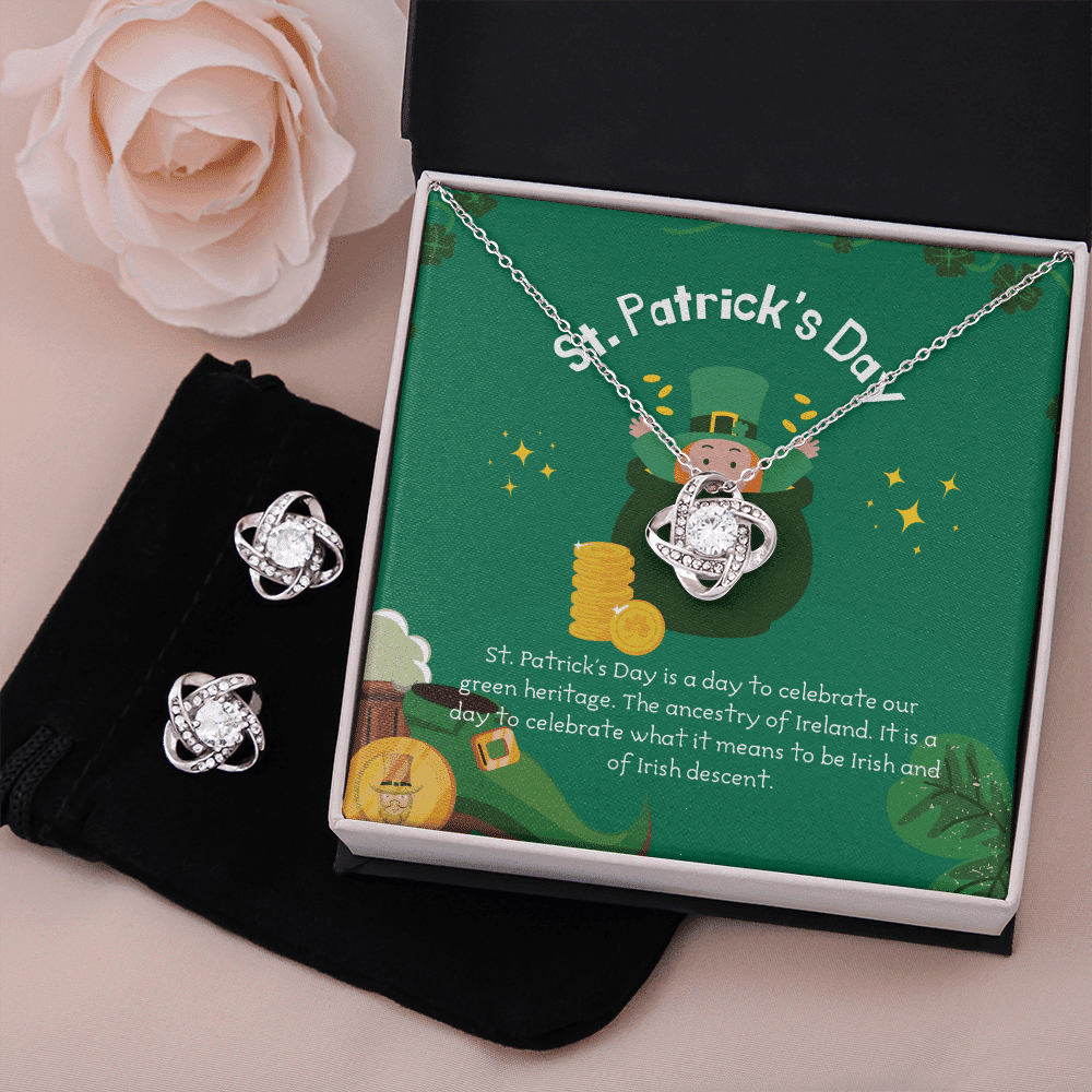 It Is A Day To Celebrate What It Means Love Knot Set Gift For Her Happy Patrick's Day Toptrendygear