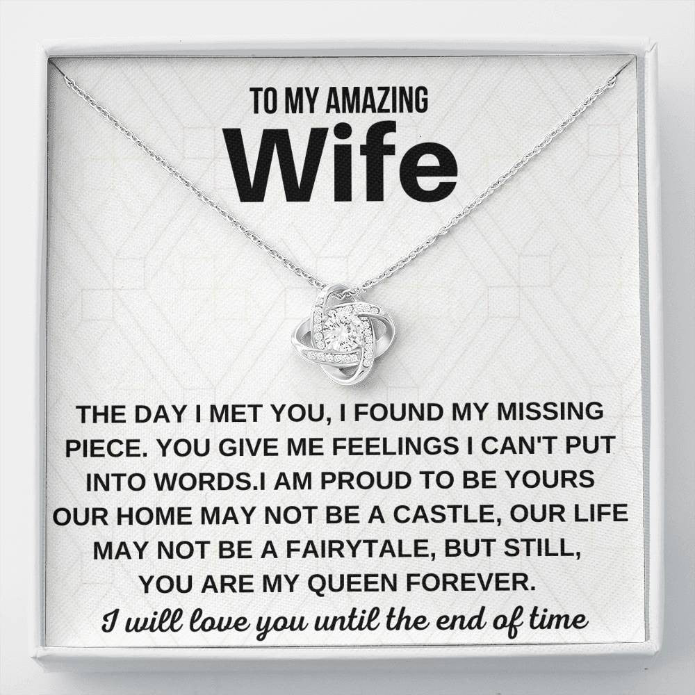 You Are My Queen Forever Love Knot Necklace Gift For Wife Toptrendygear