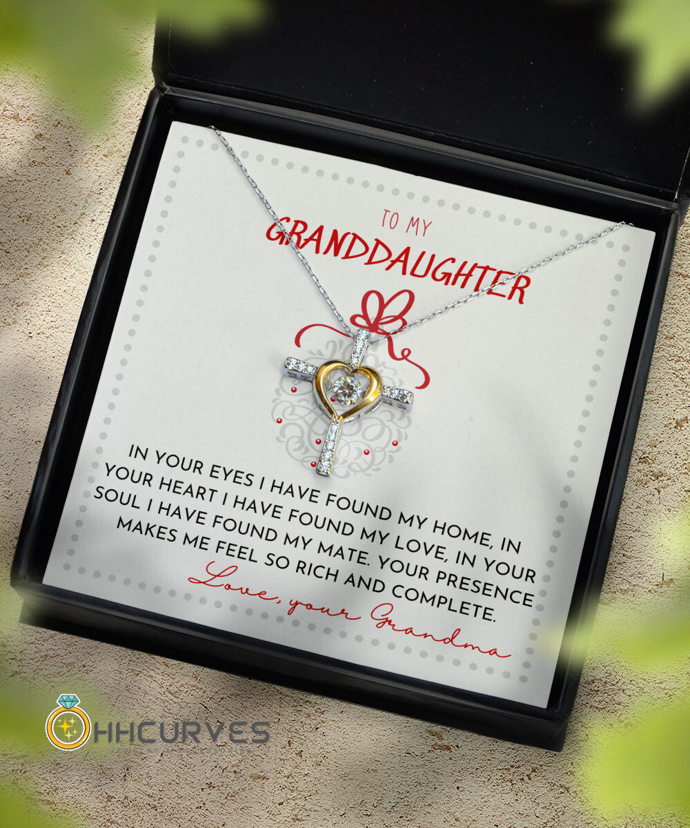 Granddaughter Necklace From Grandma In Your Eyes I Have Found My Home Cross Dancing Necklace