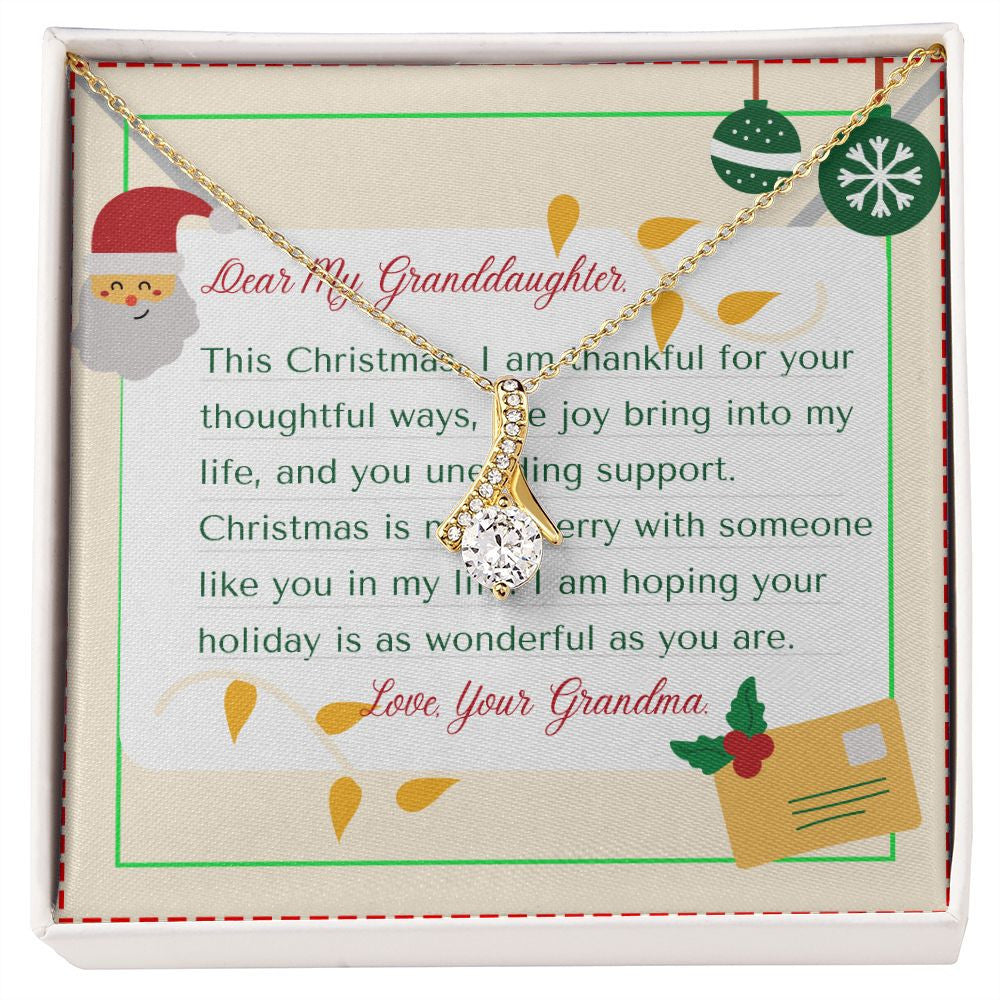 To My Granddaughter Necklace From Nana Hope Your Holiday Is As Wonderful As You Are Alluring Beauty Necklace