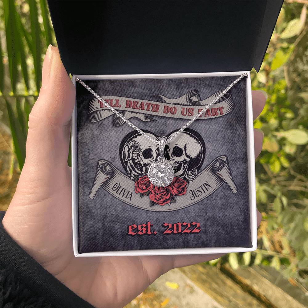 Till Death Do Us Part Custom Name And Date Eternal Hope Necklace Gift For Her