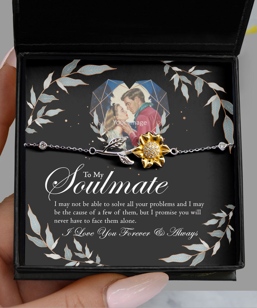 To Wife Girlfriend Soulmate Love Forever And Always Sunflower Bracelet