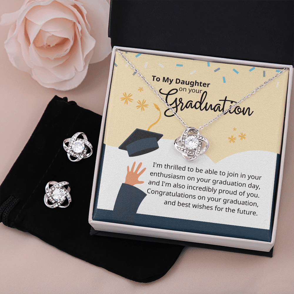 To My Daughter On Your Graduation Love Knot Set Toptrendygear