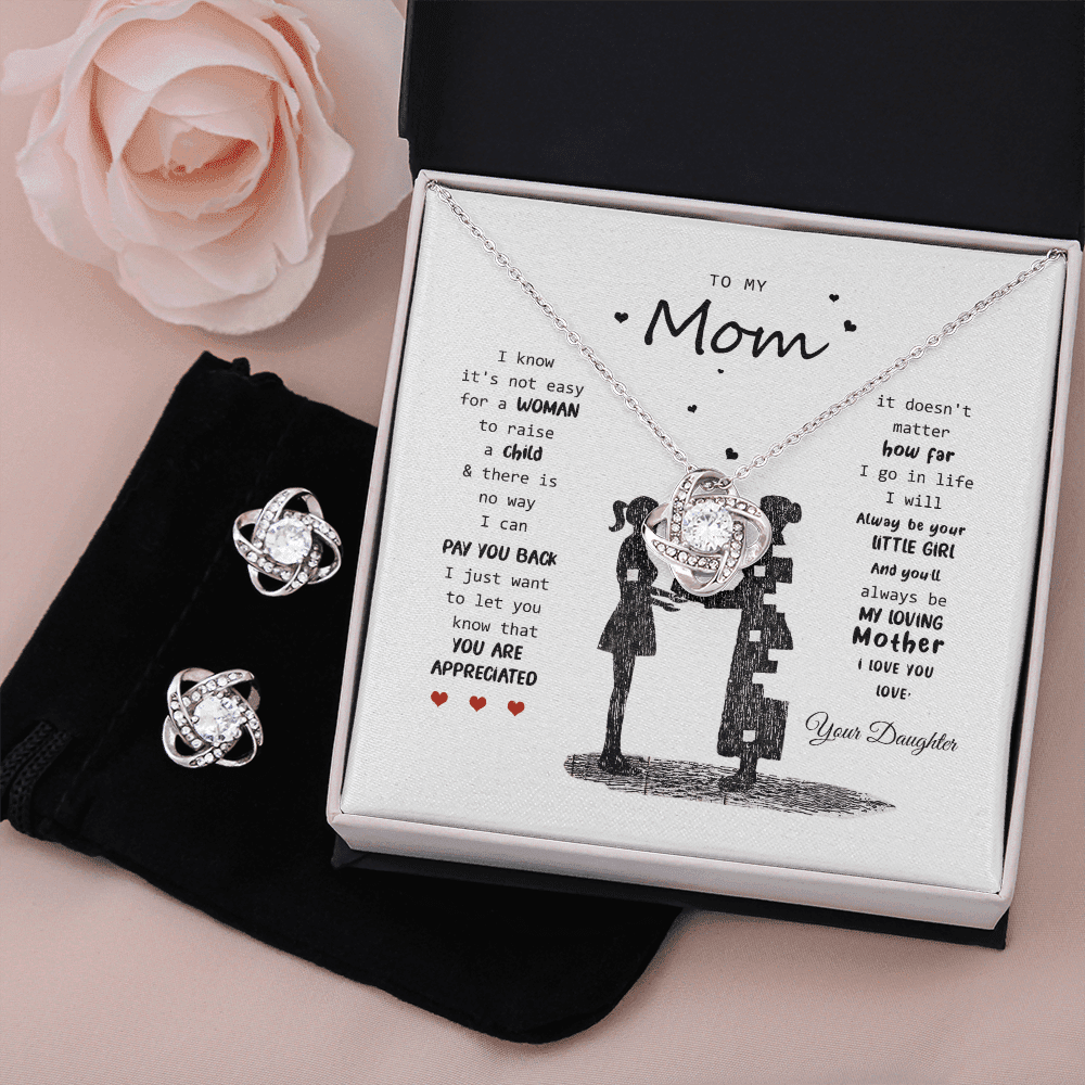 To My Mom You Will Always Be My Loving Mother Love Knot Set Toptrendygear