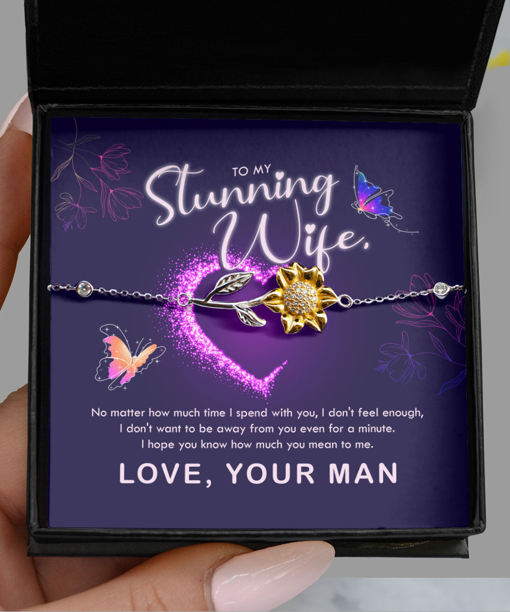 To My Stunning Wife I Hope You Know How Much You Mean To Me Sunflower Bracelet