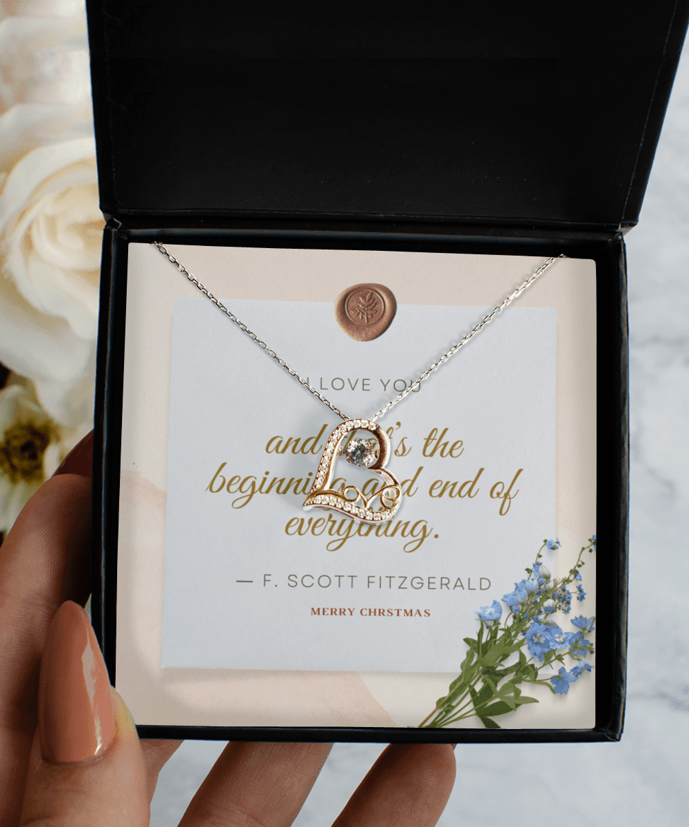 To My Soulmate Love Dancing Sunflower Christmas Necklace, Gift For Her