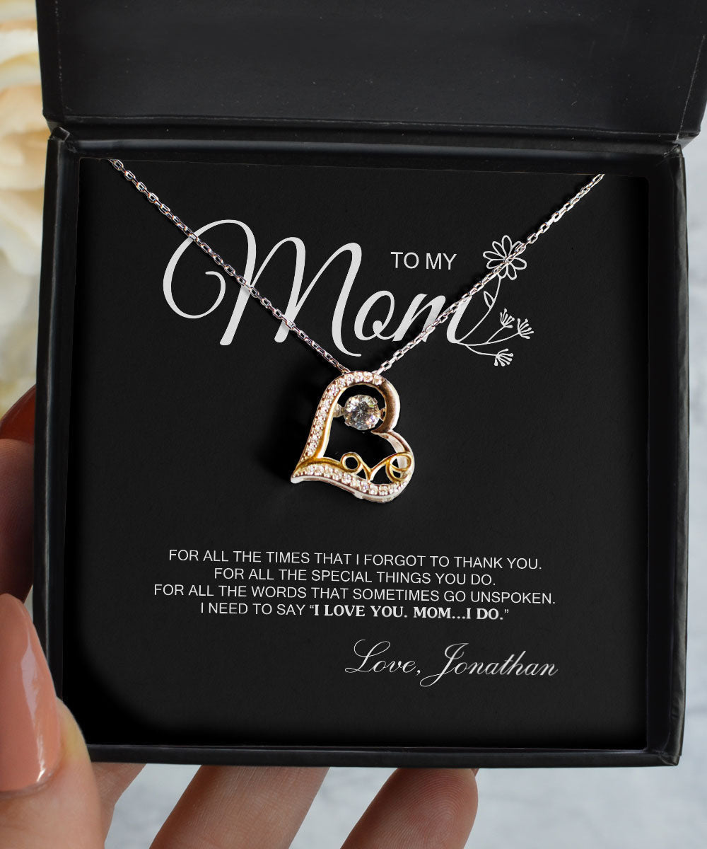 To My Mom For All The Time Love Dancing Necklace Toptrendygear