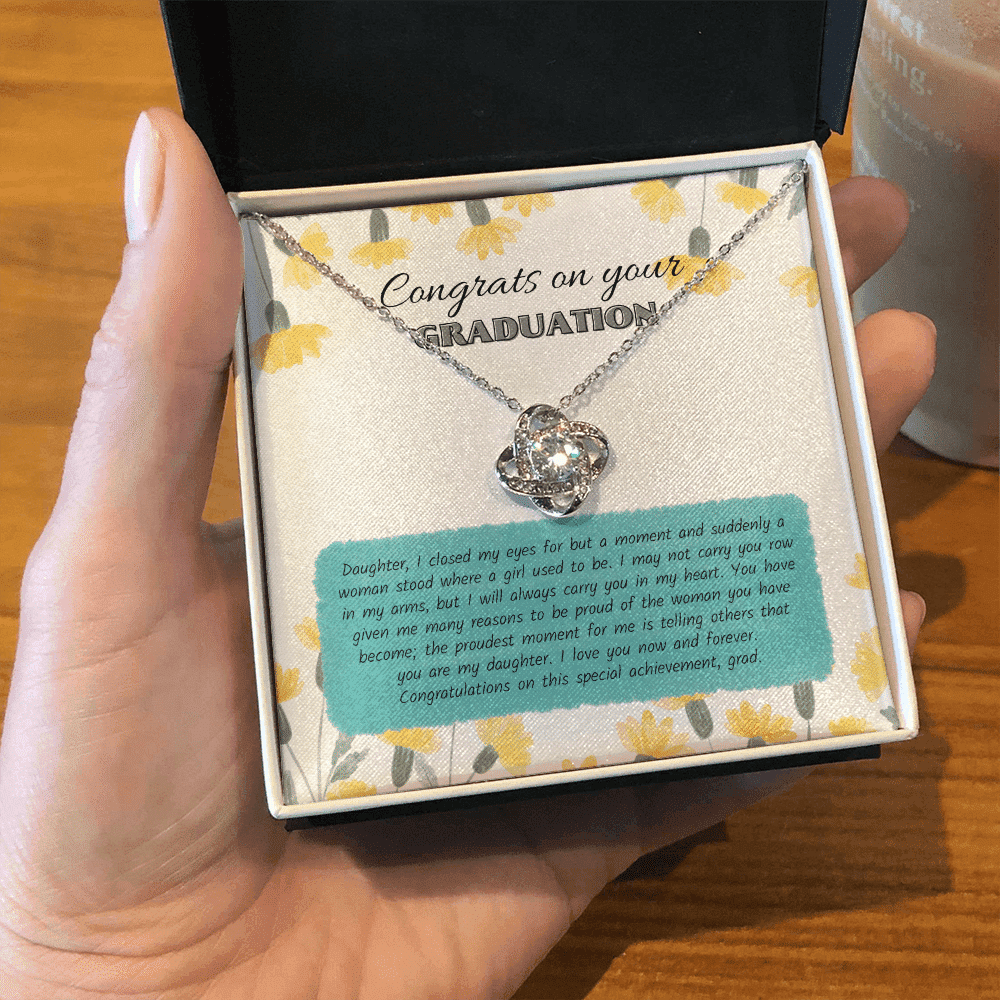 Congratulations On This Special Achievement Love Knot Necklace Gift For Her Toptrendygear