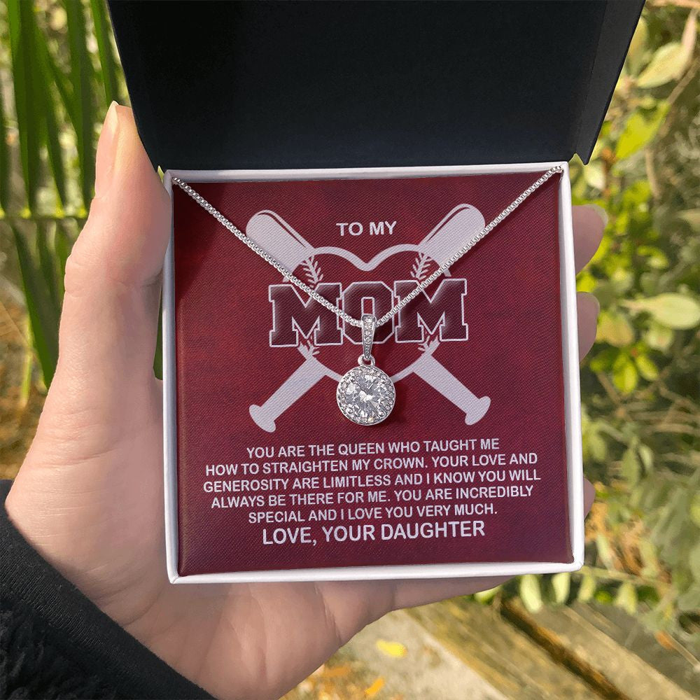 Mother Daughter Necklace, You Are The Queen Who Taught Me How To Straighten My Crown Best Gifts For Mom Eternal Hope Necklace