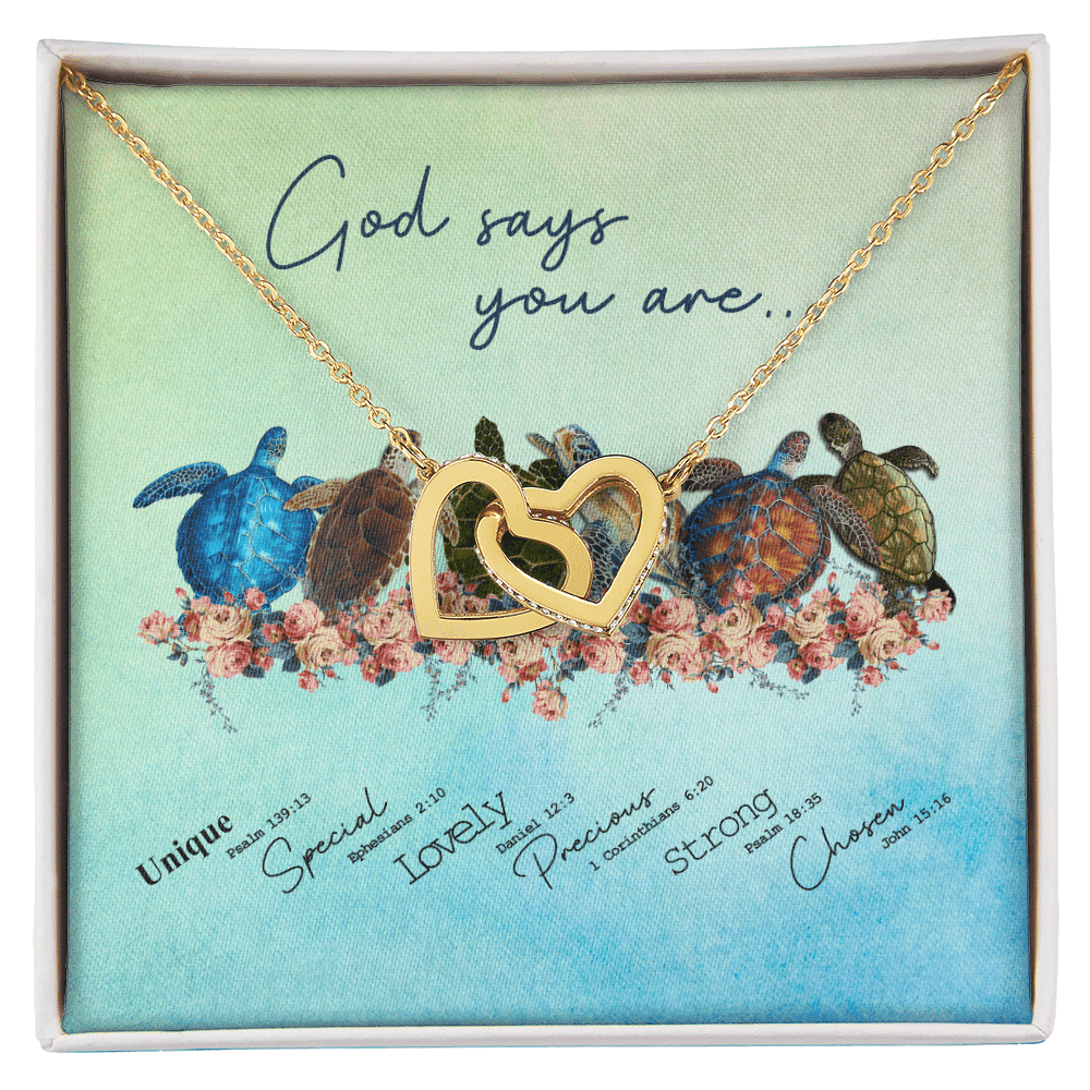 Mother Daughter Necklace God Say You Are Gift For Daughter Interlocking Hearts Gold Necklace Toptrendygear