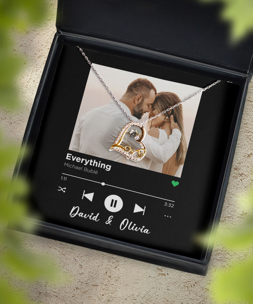Everything Custom Spotify Code With Couple Photo And Song Card Love Dancing Necklace Anniversary Gifts For Her Toptrendygear