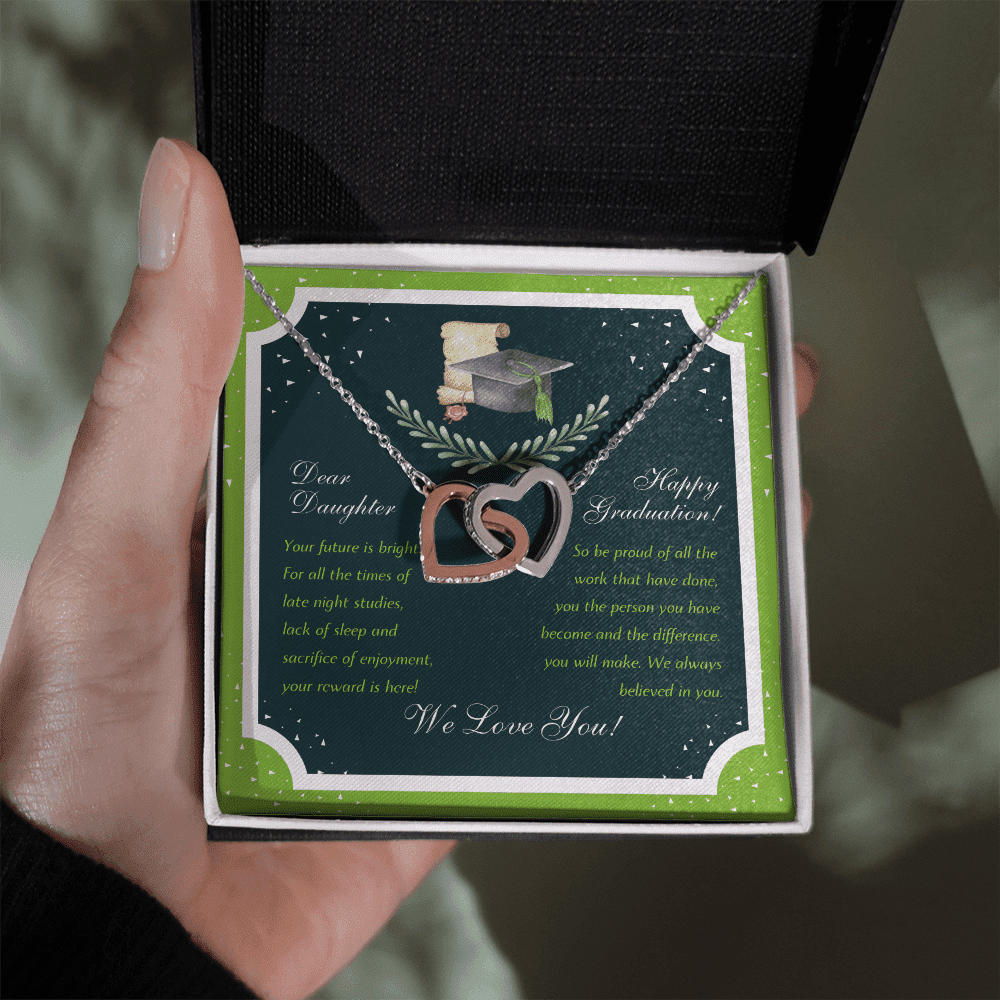 We Love You Interlocking Heart Necklace Graduation Gifts For Her Toptrendygear