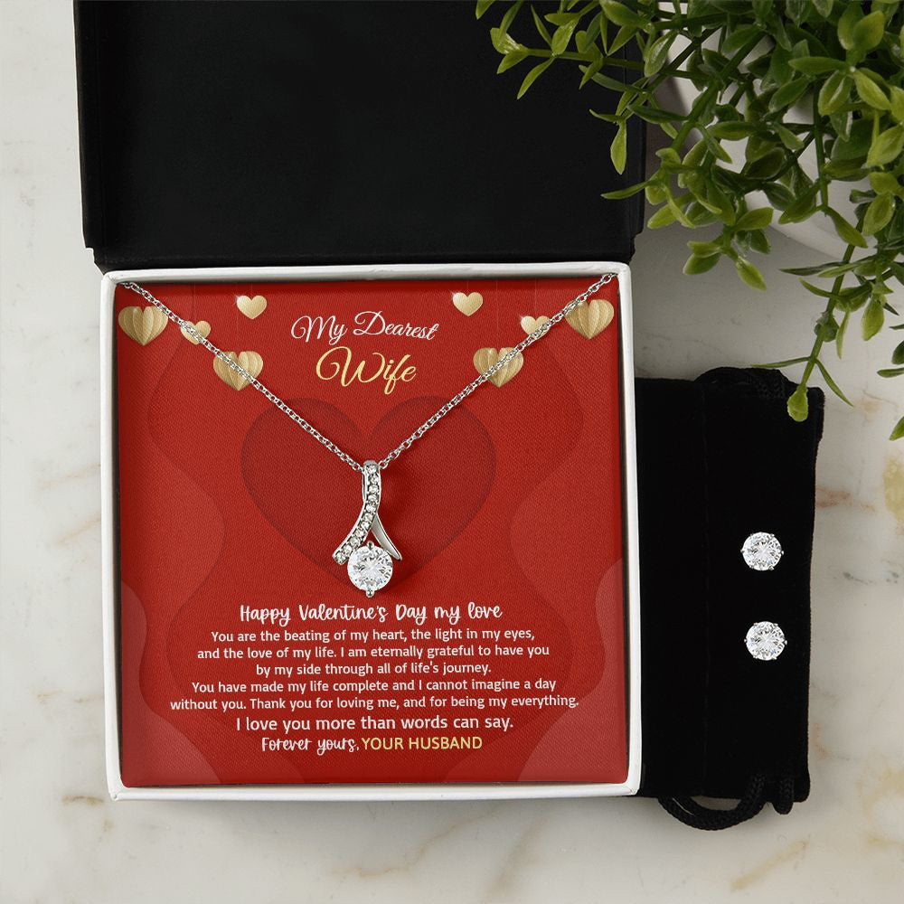 Wife Necklace, I Love You More Than Words Can Say Alluring Beauty Necklace Set Valentine Gifts For Wife