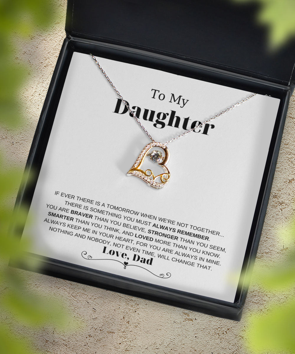Daughter Necklace Always Keep Me In Your Heart Gift For Daughter From Dad Love Dancing Necklace Toptrendygear