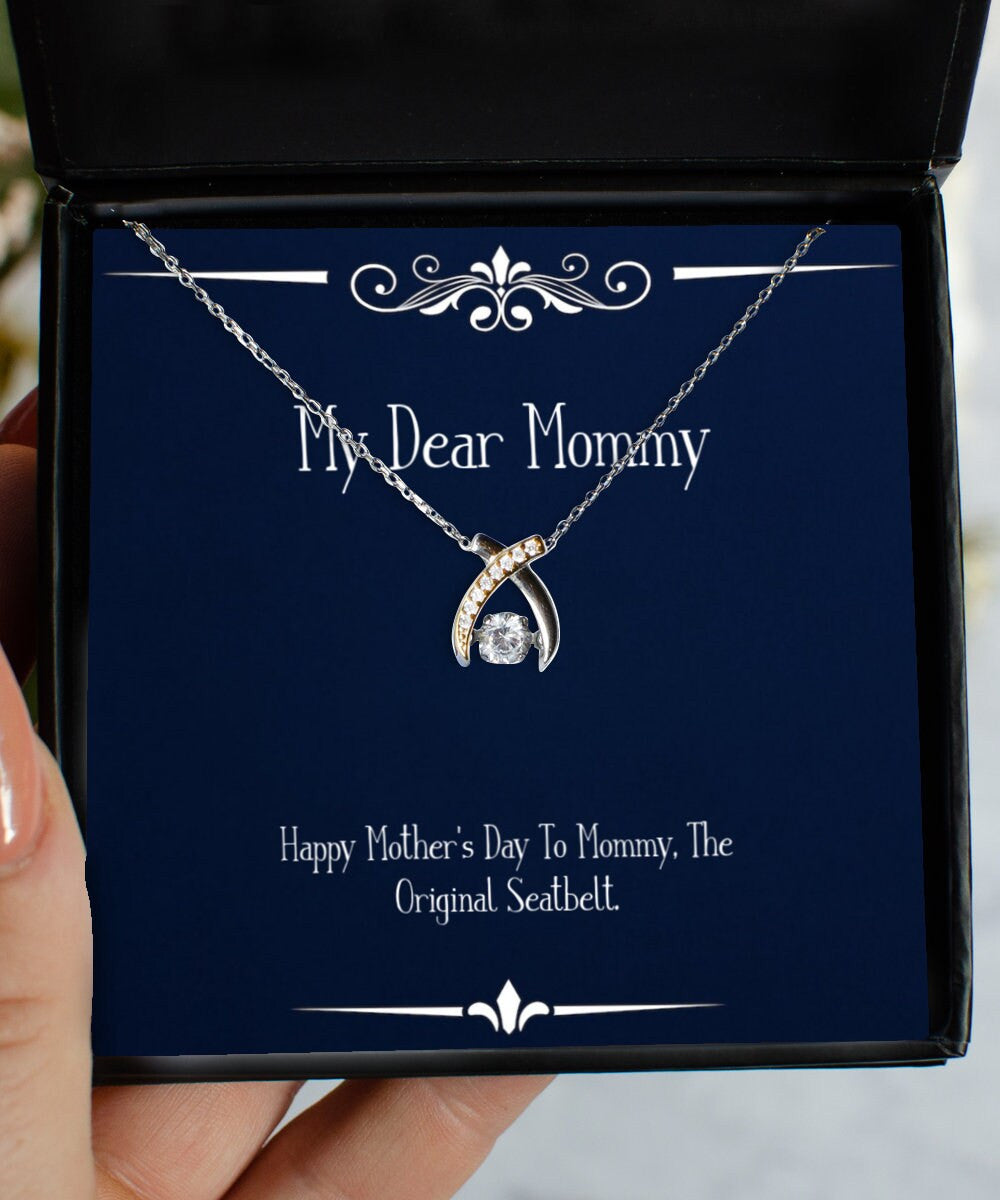 Mother's Day Jewelry The Original Seatbelt Gift For Mother Wishbone Dancing Necklace