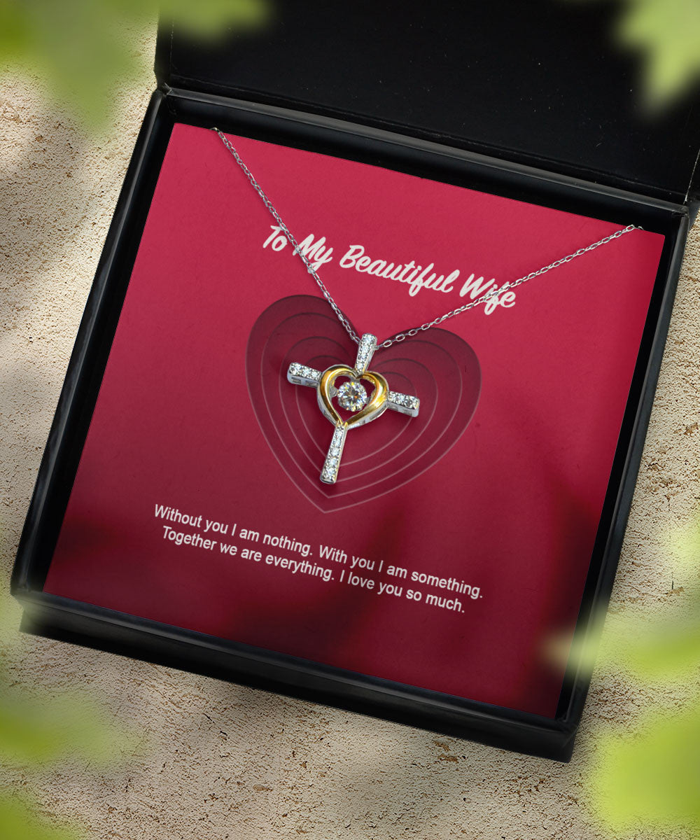 Wife Necklace Without You I Am Nothing Gift Ideas For Wife Cross Dancing Necklace Toptrendygear