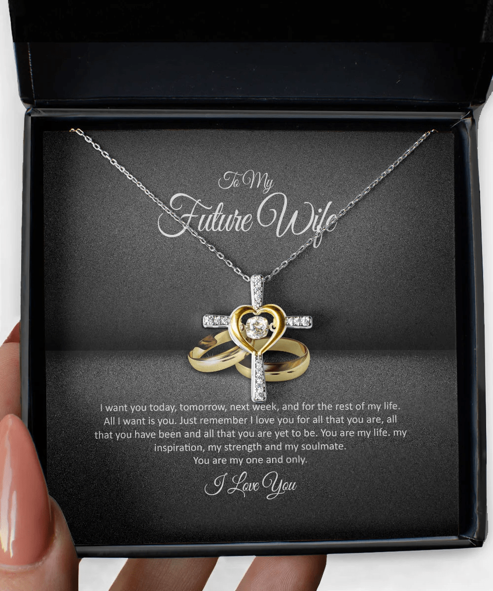 Wife Necklace You Are My One And Only Anniversary Gift For Wife Cross Dancing Necklace Toptrendygear
