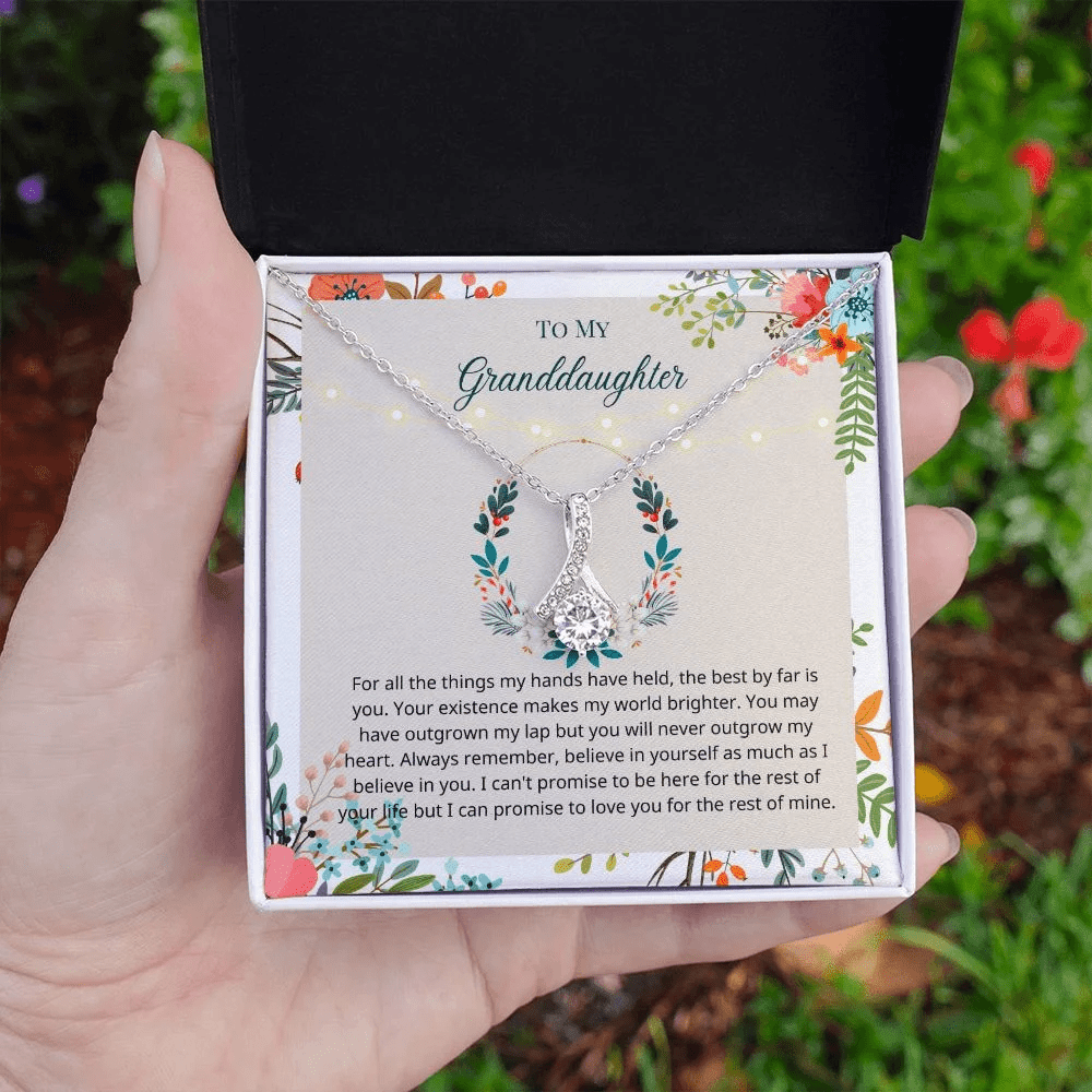 Granddaughter Necklace Believe In Yourself As Much As I Believe In You Gift For Granddaughter Alluring Beauty Necklace