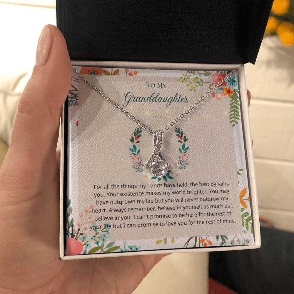 Granddaughter Necklace Believe In Yourself As Much As I Believe In You Gift For Granddaughter Alluring Beauty Necklace