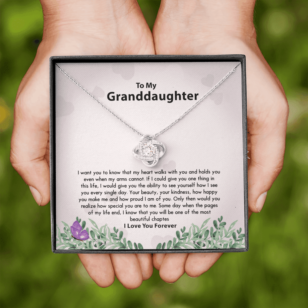 Give You One Thing In Life Love Knot Necklace Gift For Granddaughter Love Knot Necklace