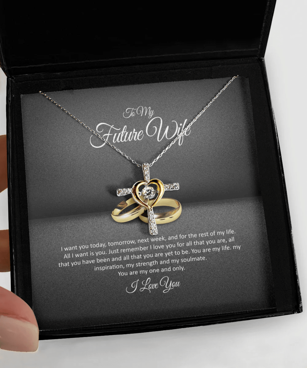Wife Necklace You Are My One And Only Anniversary Gift For Wife Cross Dancing Necklace Toptrendygear