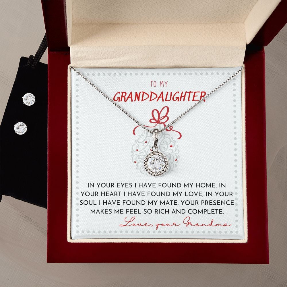 Granddaughter Necklace From Grandma In Your Eyes I Have Found My Home Eternal Hope Necklace Set