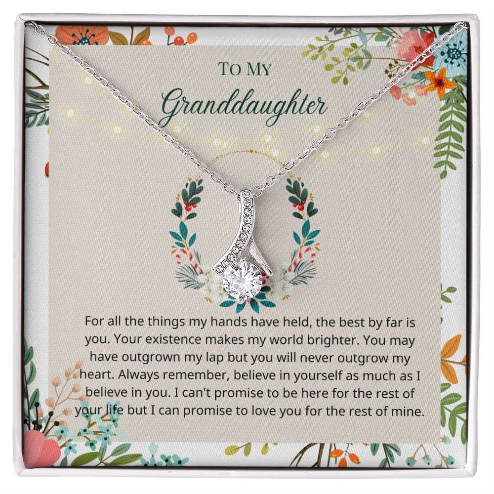 Granddaughter Necklace Believe In Yourself As Much As I Believe In You Gift For Granddaughter Alluring Beauty Necklace