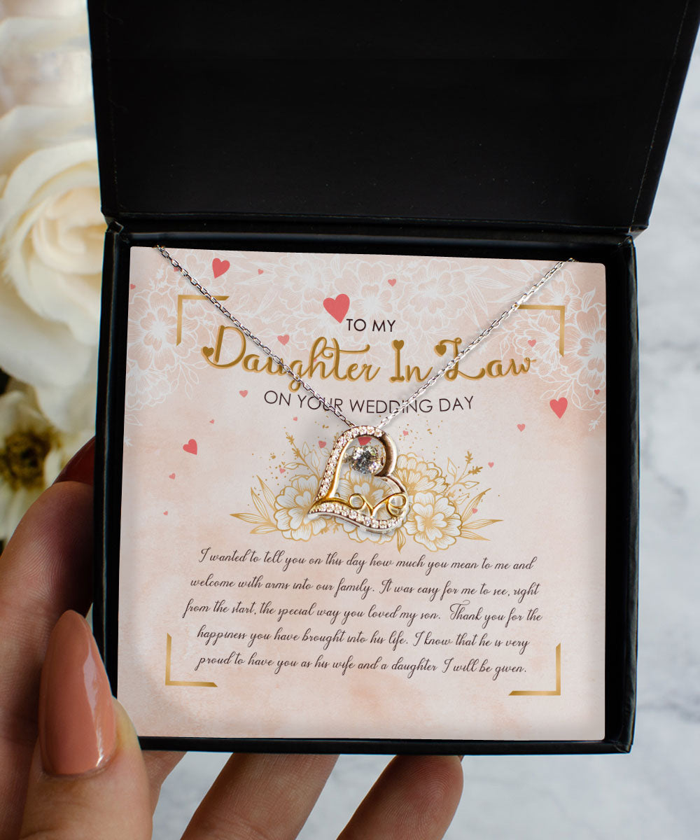 How Much You Mean To Me Gift For Daughter In Law Love Dancing Necklace