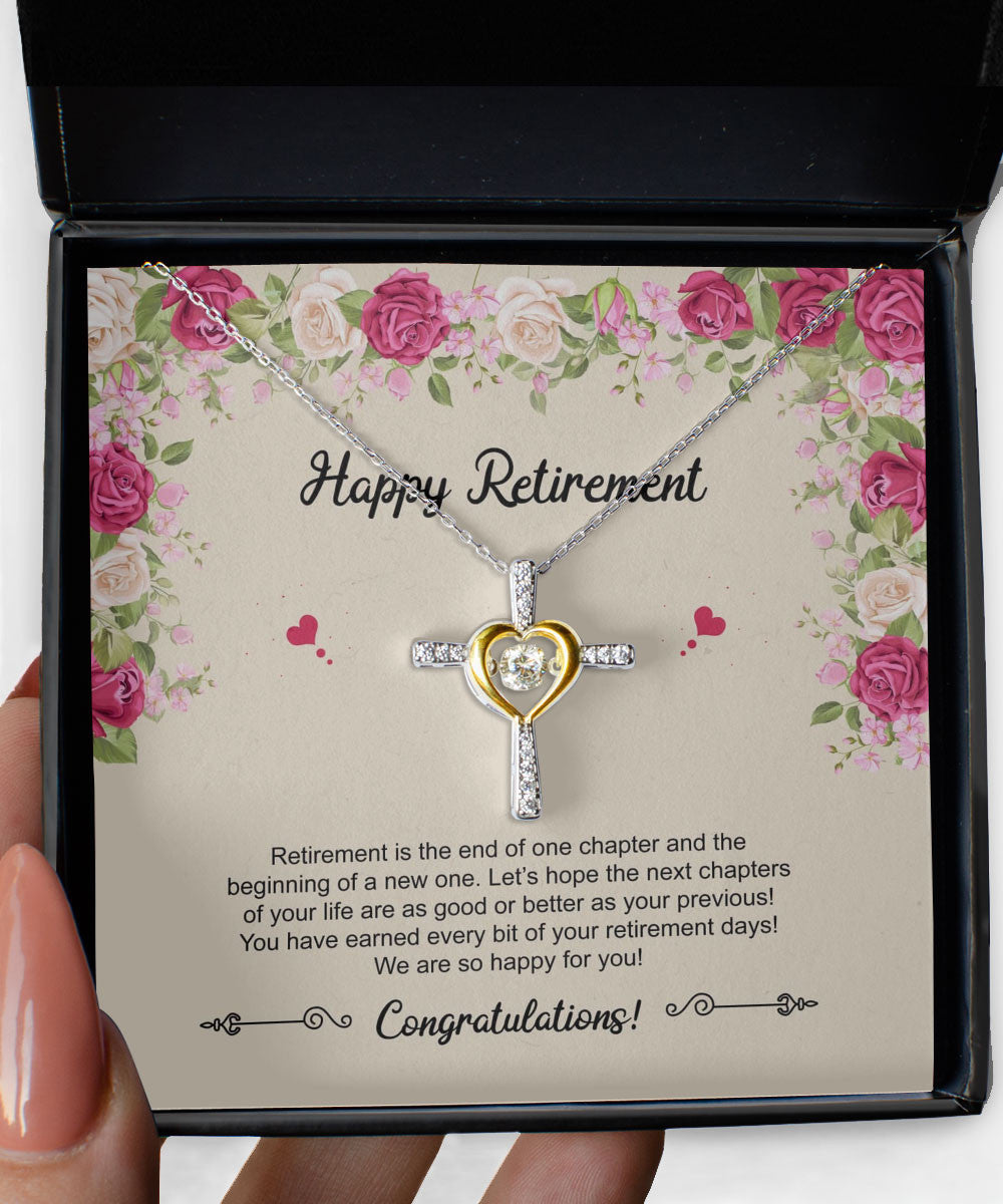 Retirement Gift We Are So Happy For You Gift Ideas For Women Cross Dancing Necklace Toptrendygear