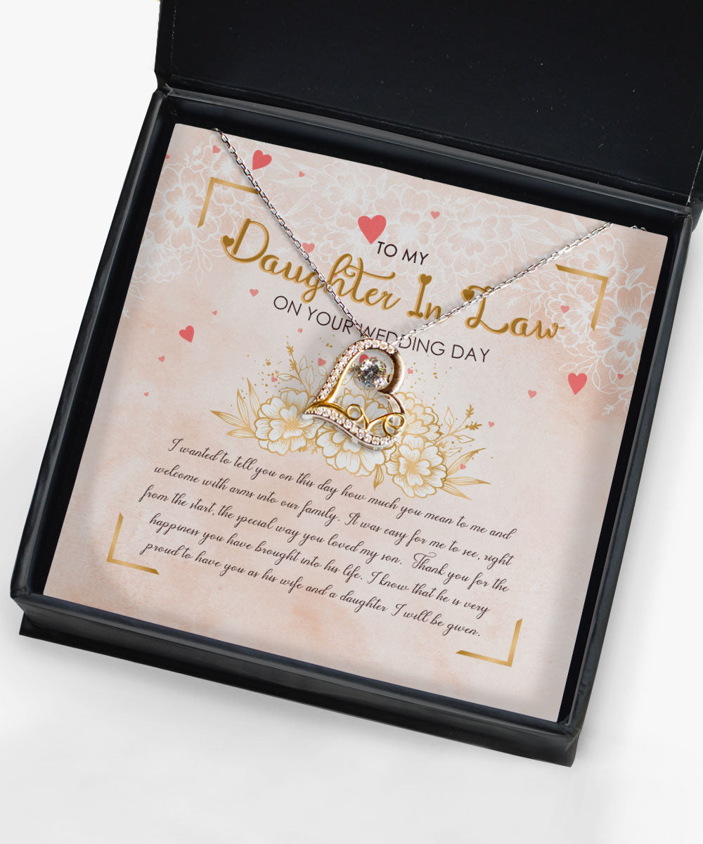 How Much You Mean To Me Gift For Daughter In Law Love Dancing Necklace