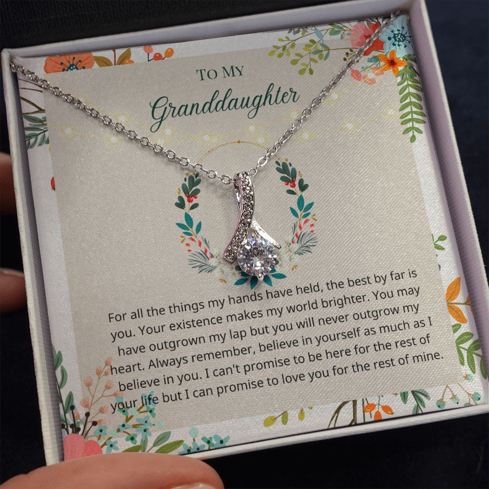 Granddaughter Necklace Believe In Yourself As Much As I Believe In You Gift For Granddaughter Alluring Beauty Necklace