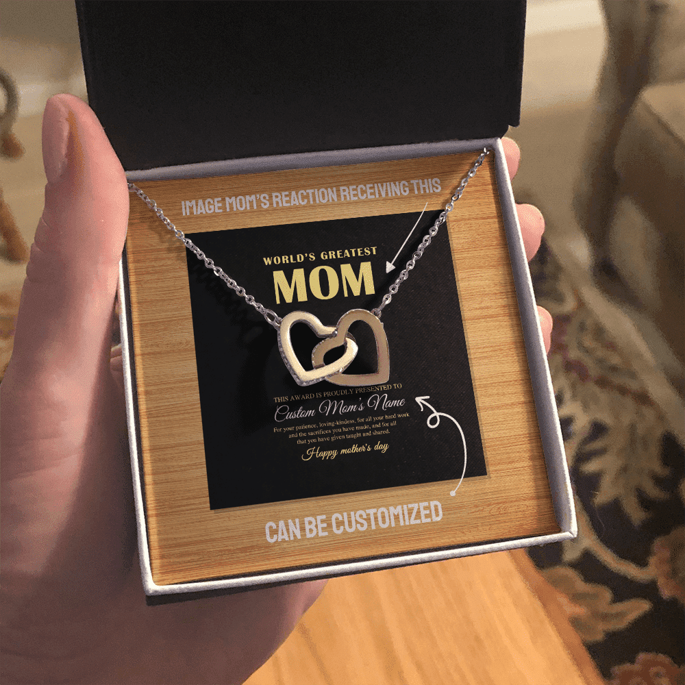For All That You Have Given Taught And Shared Custom Name Interlocking Hearts Necklace Mother's Day Gifts Toptrendygear