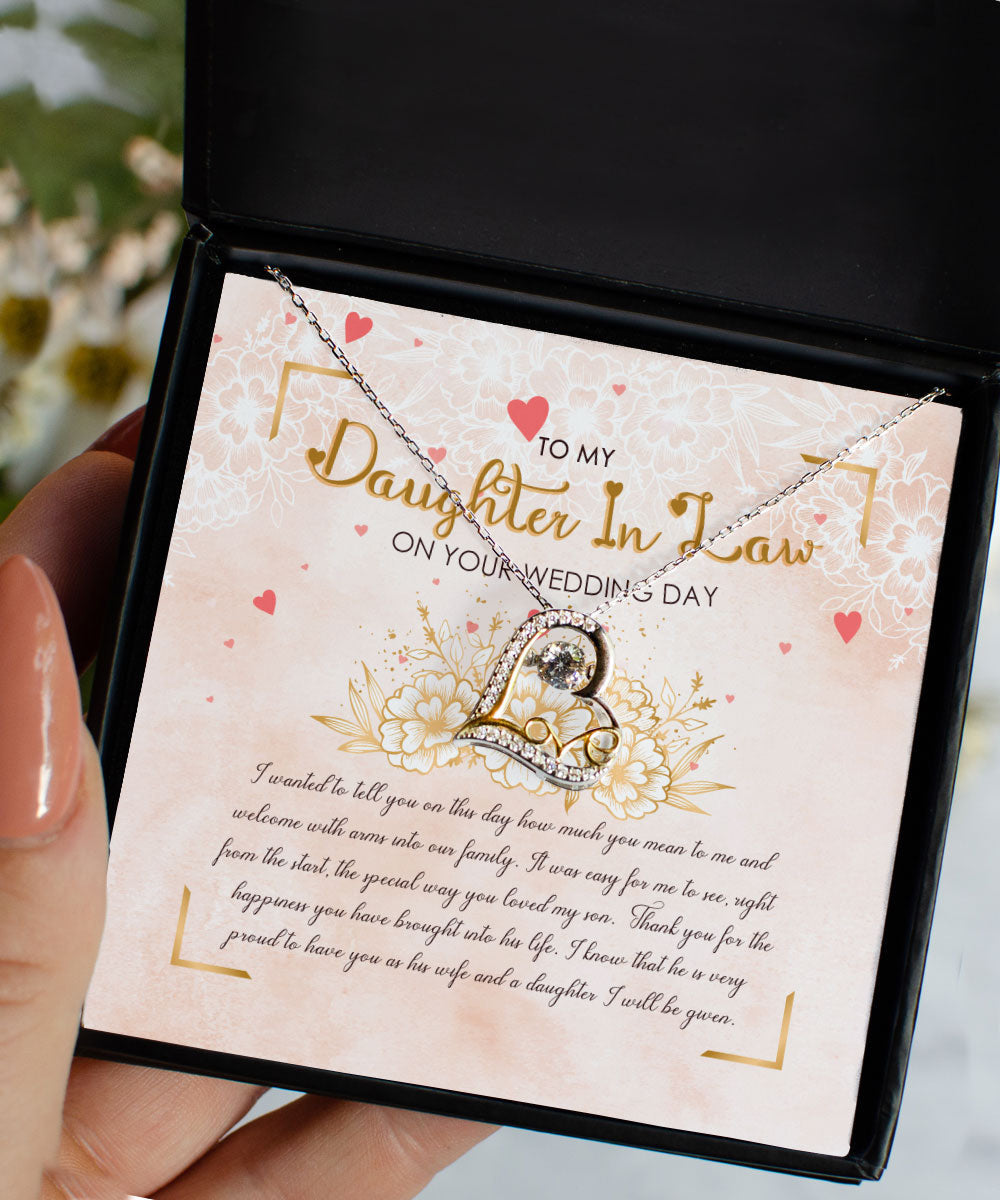 How Much You Mean To Me Gift For Daughter In Law Love Dancing Necklace