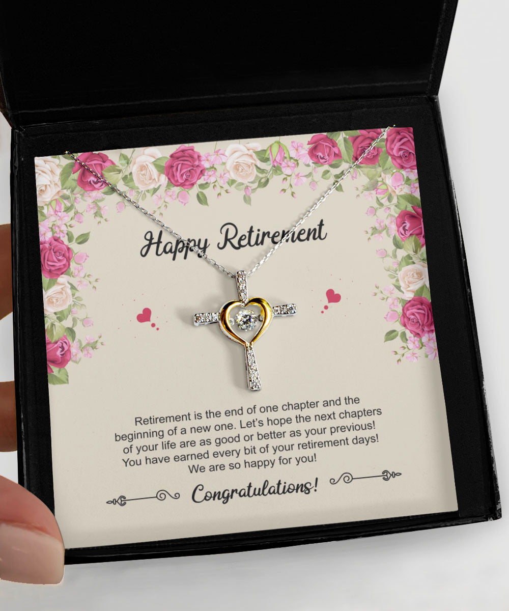 Retirement Gift We Are So Happy For You Gift Ideas For Women Cross Dancing Necklace Toptrendygear