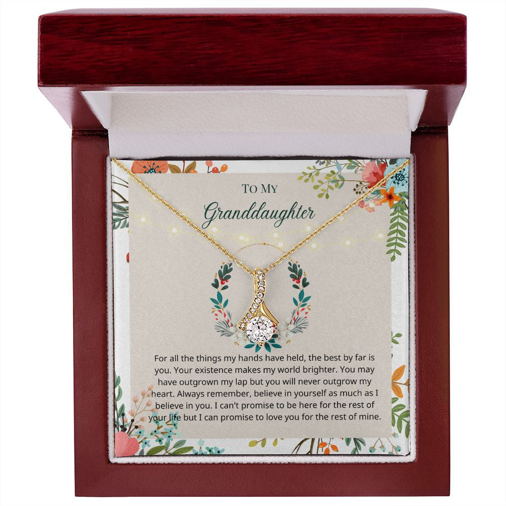 Granddaughter Necklace Believe In Yourself As Much As I Believe In You Gift For Granddaughter Alluring Beauty Necklace