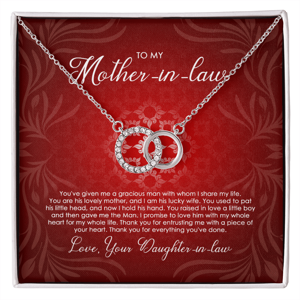 To Motherinlaw You Are His Lovely Mother And I Am His Lucky Wife Perfect Pair Necklace Toptrendygear